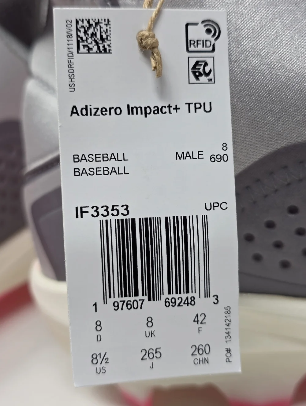 Adidas Adizero Impact+ TPU BSB Mens Size 8.5 Baseball Shoes Molded Cleats IF3353